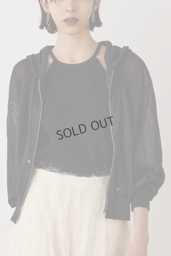 画像2: {SOLD}グレースコンチネンタル｜GRACE CONTINENTAL ダイアグラム DIAGRAM  シアーニットパーカー {-BES} (2)