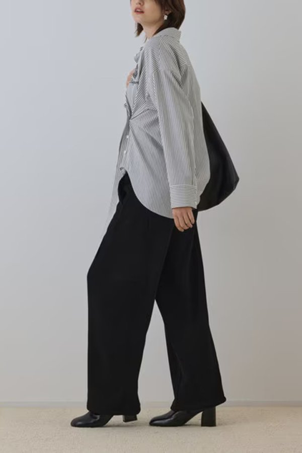 画像3: グレースコンチネンタル|GRACE CONTINENTAL ダイアグラム DIAGRAM  エッグラインカットパンツ{-BEA} (3)