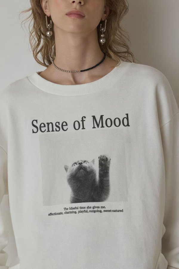 画像4: ★取り寄せリクエスト注文受付中★ グレースコンチネンタル|GRACE CONTINENTAL ダイアグラム DIAGRAM  Catphoto裏毛トップ{-BEA} (4)