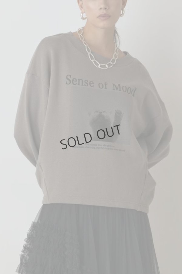 画像1: グレースコンチネンタル|GRACE CONTINENTAL ダイアグラム DIAGRAM  Catphoto裏毛トップ{-BEA} (1)