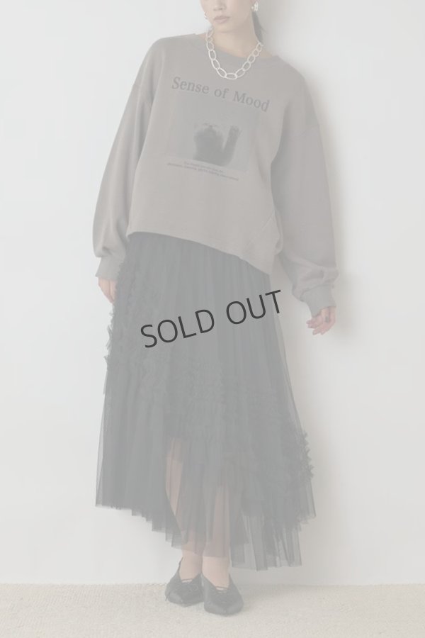 画像2: グレースコンチネンタル|GRACE CONTINENTAL ダイアグラム DIAGRAM  Catphoto裏毛トップ{-BEA} (2)