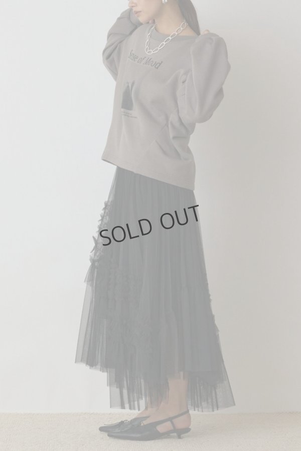 画像3: グレースコンチネンタル|GRACE CONTINENTAL ダイアグラム DIAGRAM  Catphoto裏毛トップ{-BEA} (3)