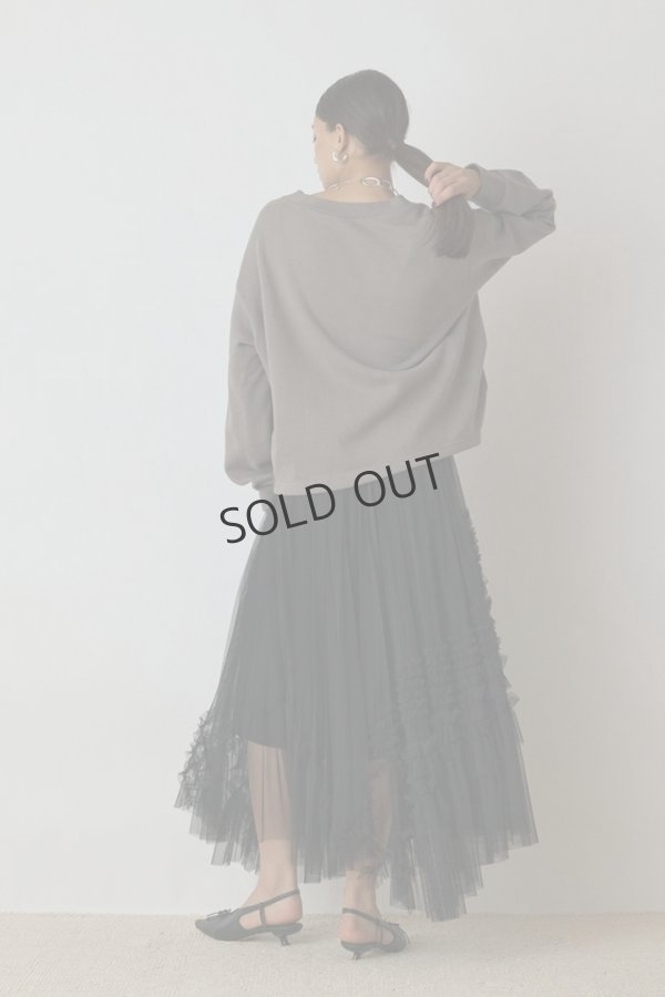 画像4: グレースコンチネンタル|GRACE CONTINENTAL ダイアグラム DIAGRAM  Catphoto裏毛トップ{-BEA} (4)