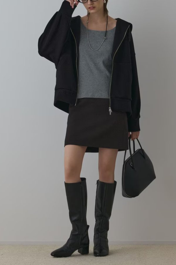 画像2: グレースコンチネンタル|GRACE CONTINENTAL ダイアグラム DIAGRAM  ルーズパーカー{-BEA} (2)