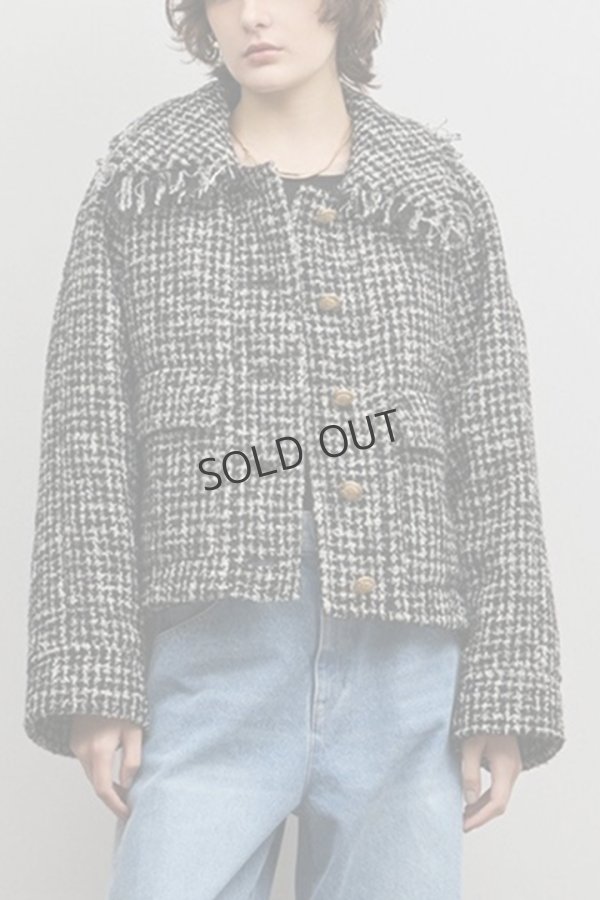 画像1: グレースコンチネンタル｜GRACE CONTINENTAL ダイアグラム DIAGRAM  パディングツイードジャケット{-BFS} (1)