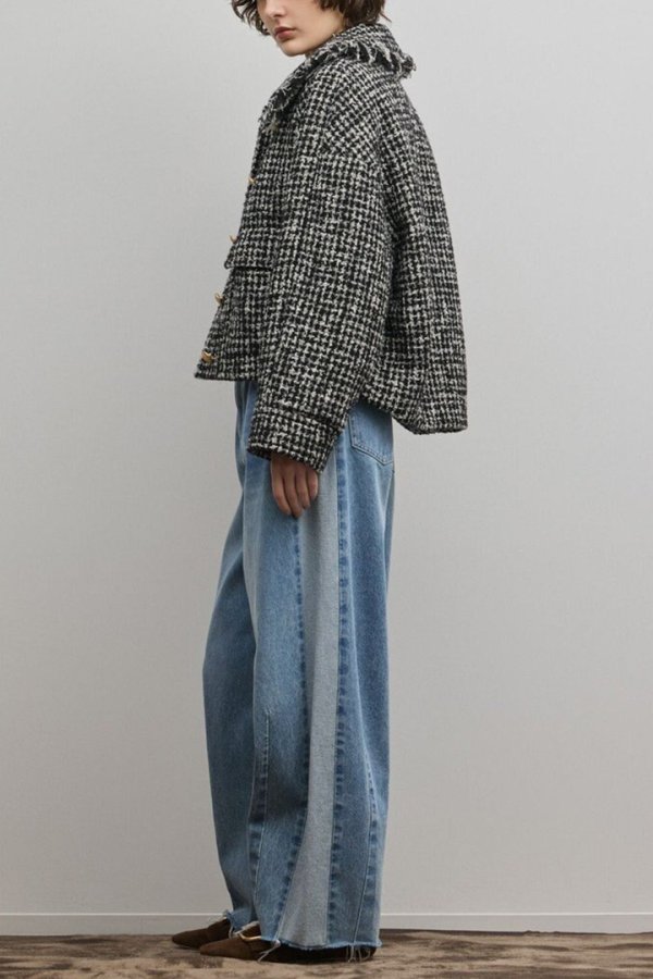 画像4: グレースコンチネンタル｜GRACE CONTINENTAL ダイアグラム DIAGRAM  パディングツイードジャケット{-BFS} (4)