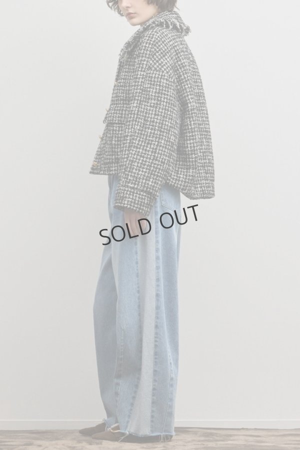 画像4: グレースコンチネンタル｜GRACE CONTINENTAL ダイアグラム DIAGRAM  パディングツイードジャケット{-BFS} (4)