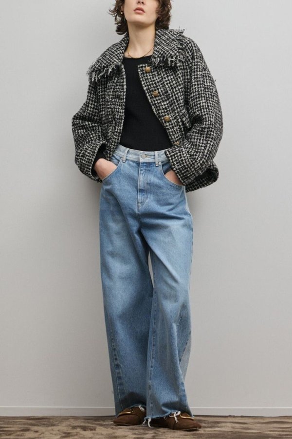 画像6: グレースコンチネンタル｜GRACE CONTINENTAL ダイアグラム DIAGRAM  パディングツイードジャケット{-BFS} (6)