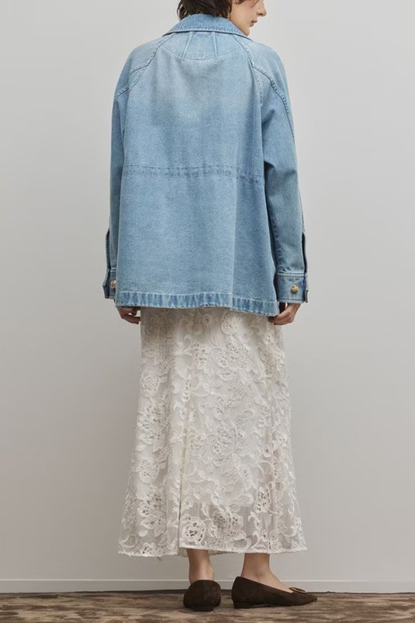 画像4: グレースコンチネンタル｜GRACE CONTINENTAL ダイアグラム DIAGRAM  カバーオールジャケット {-BFS} (4)