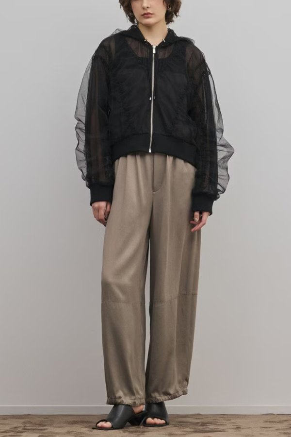 画像2: グレースコンチネンタル｜GRACE CONTINENTAL ダイアグラム DIAGRAM  チュールパーカー{-BFS} (2)