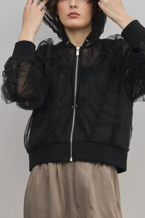 画像5: グレースコンチネンタル｜GRACE CONTINENTAL ダイアグラム DIAGRAM  チュールパーカー{-BFS} (5)