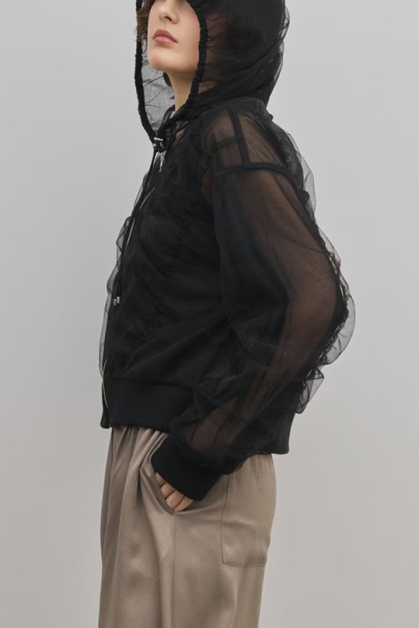 画像6: グレースコンチネンタル｜GRACE CONTINENTAL ダイアグラム DIAGRAM  チュールパーカー{-BFS} (6)