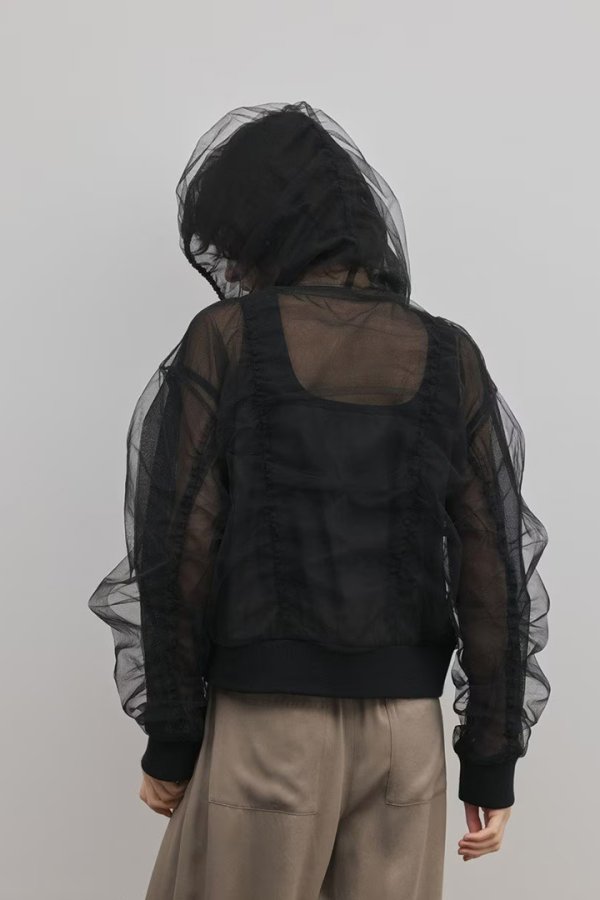 画像7: グレースコンチネンタル｜GRACE CONTINENTAL ダイアグラム DIAGRAM  チュールパーカー{-BFS} (7)