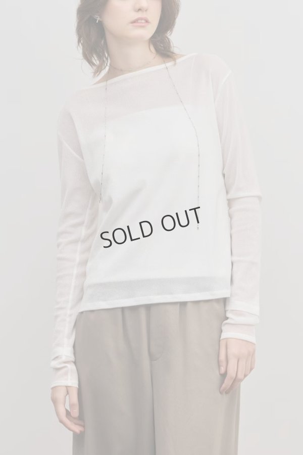 画像1: グレースコンチネンタル｜GRACE CONTINENTAL ダイアグラム DIAGRAM  シアーレイヤードカットトップ{-BFS} (1)