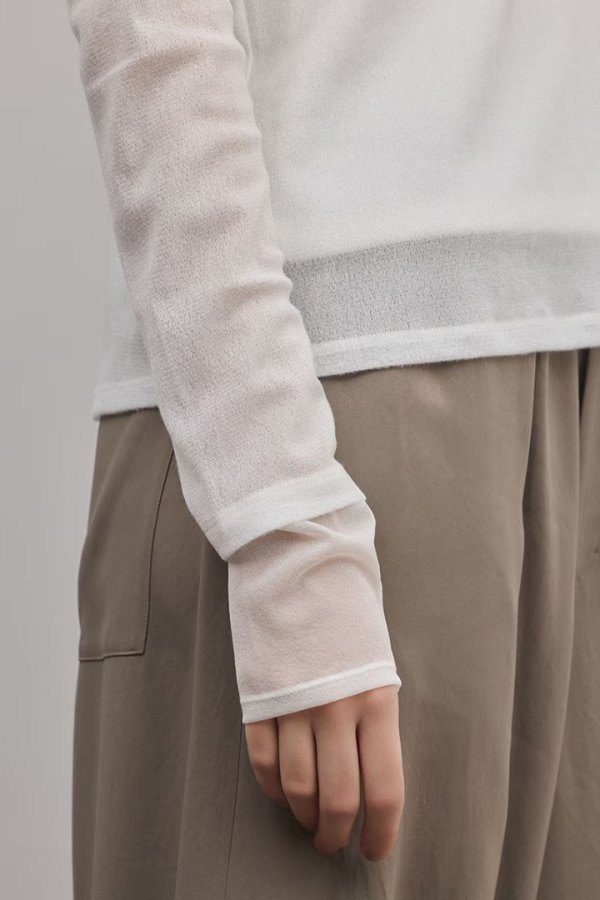 画像8: ★取り寄せリクエスト注文受付中★ グレースコンチネンタル｜GRACE CONTINENTAL ダイアグラム DIAGRAM  シアーレイヤードカットトップ{-BFS} (8)