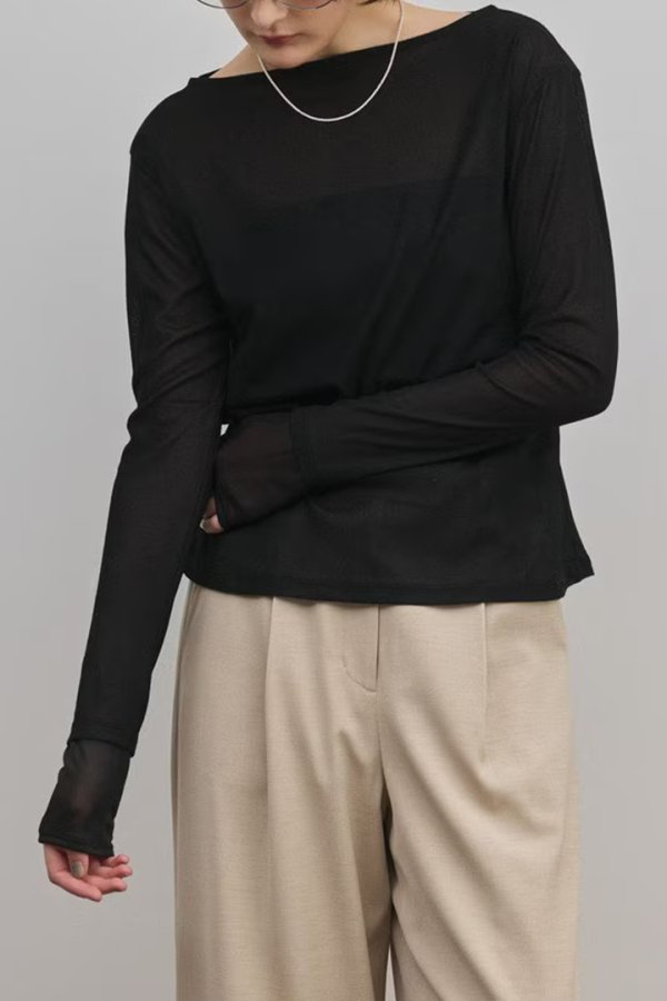 画像5: ★取り寄せリクエスト注文受付中★ グレースコンチネンタル｜GRACE CONTINENTAL ダイアグラム DIAGRAM  シアーレイヤードカットトップ{-BFS} (5)