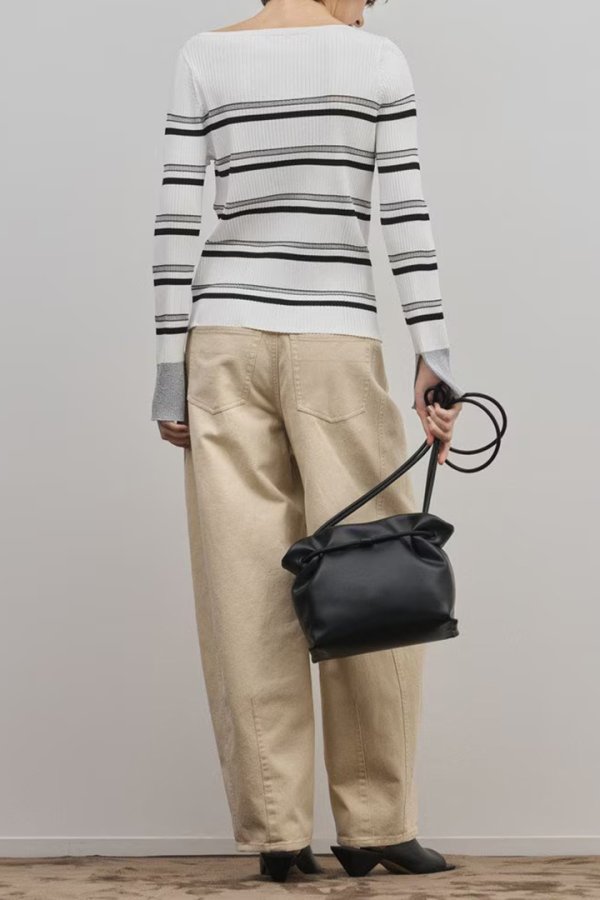 画像5: ★取り寄せリクエスト注文受付中★ グレースコンチネンタル｜GRACE CONTINENTAL ダイアグラム DIAGRAM  ラメボーダーニットトップ{-BFS} (5)