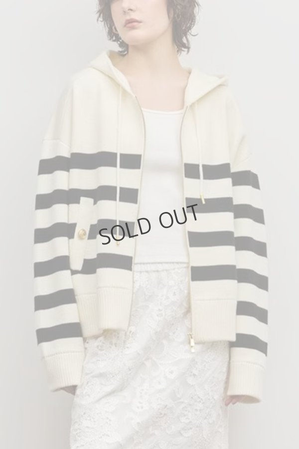 画像1: グレースコンチネンタル｜GRACE CONTINENTAL ダイアグラム DIAGRAM  フォルムニットパーカー{-BFS} (1)