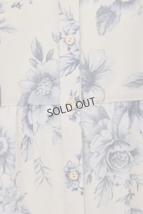 画像14: {SOLD}グレースコンチネンタル｜GRACE CONTINENTAL ダイアグラム DIAGRAM  フラワープリントシャツフレアワンピース{-BFS} (14)