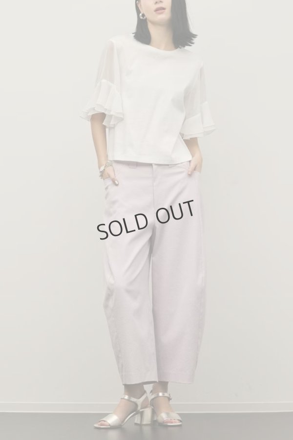 画像3: グレースコンチネンタル｜GRACE CONTINENTAL ダイアグラム DIAGRAM  シフォンスリーブカットトップ{-BFS} (3)