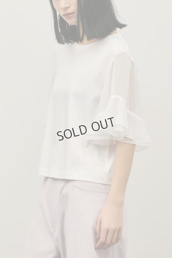 画像8: グレースコンチネンタル｜GRACE CONTINENTAL ダイアグラム DIAGRAM  シフォンスリーブカットトップ{-BFS} (8)