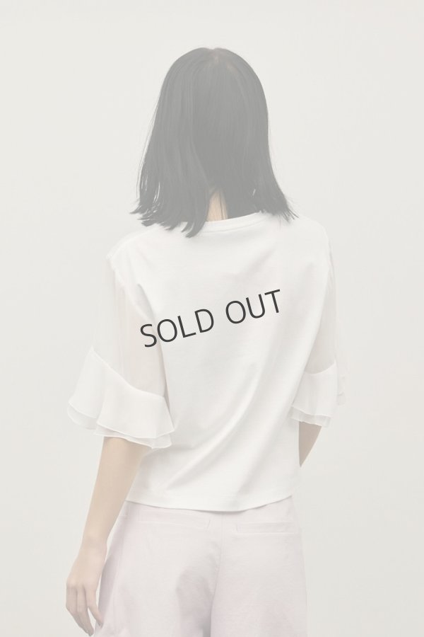 画像11: グレースコンチネンタル｜GRACE CONTINENTAL ダイアグラム DIAGRAM  シフォンスリーブカットトップ{-BFS} (11)