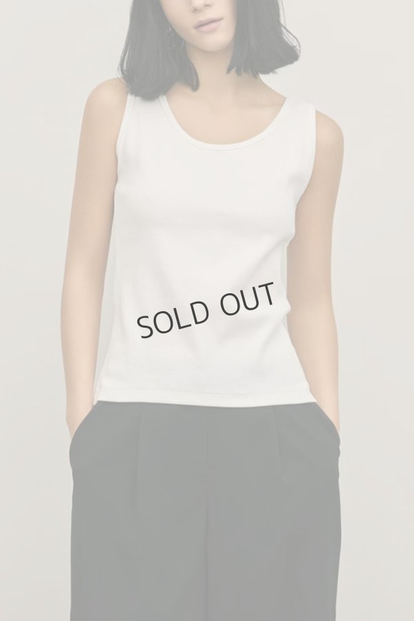 画像1: グレースコンチネンタル｜GRACE CONTINENTAL ダイアグラム DIAGRAM  テレコノースリーブトップ{-BFS} (1)