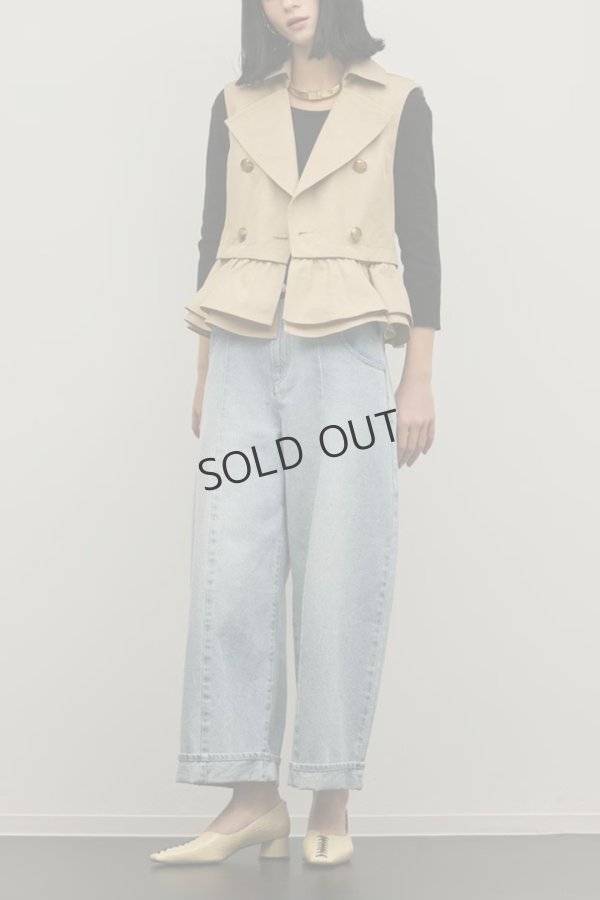 画像2: グレースコンチネンタル｜GRACE CONTINENTAL ダイアグラム DIAGRAM  ペプラムトレンチベスト{-BFS} (2)