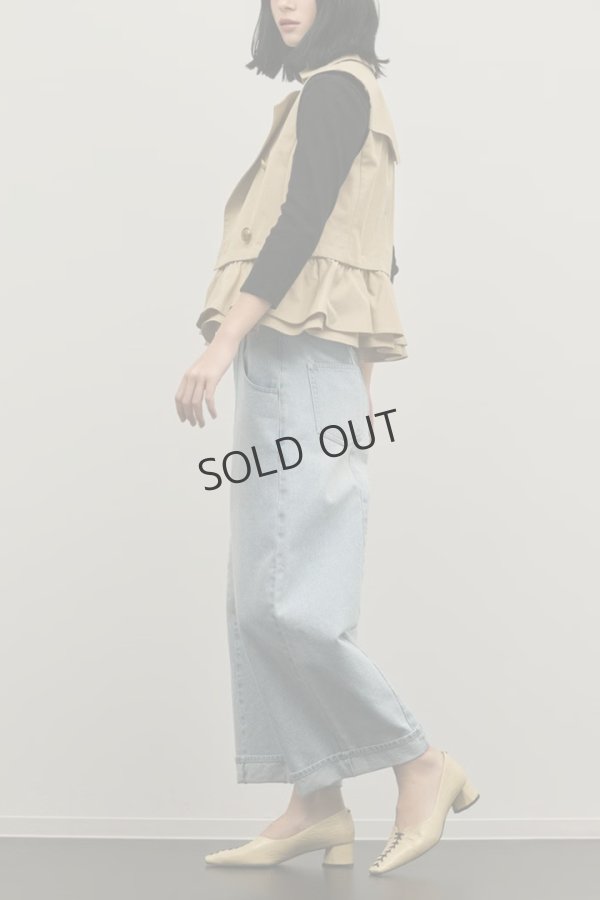 画像3: グレースコンチネンタル｜GRACE CONTINENTAL ダイアグラム DIAGRAM  ペプラムトレンチベスト{-BFS} (3)