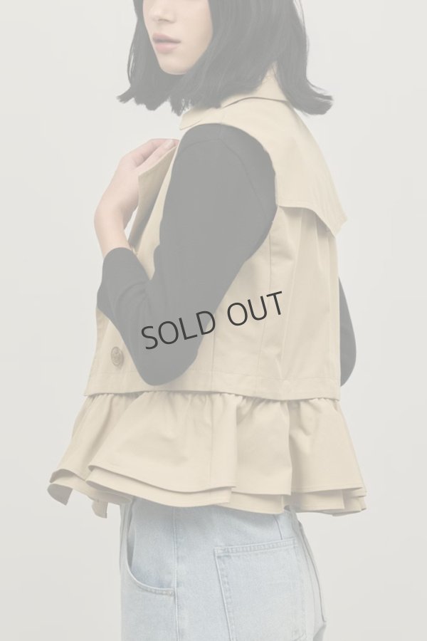 画像7: グレースコンチネンタル｜GRACE CONTINENTAL ダイアグラム DIAGRAM  ペプラムトレンチベスト{-BFS} (7)