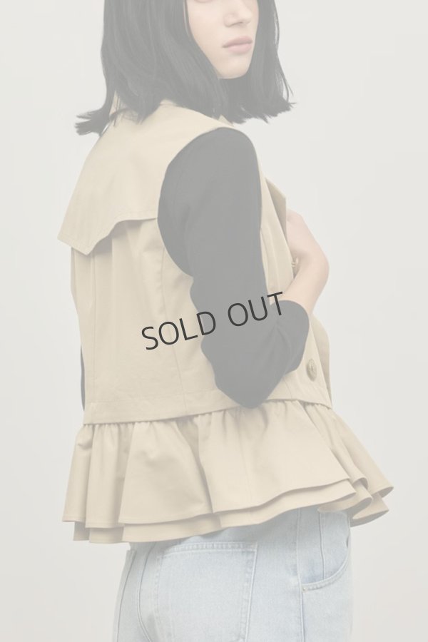 画像8: グレースコンチネンタル｜GRACE CONTINENTAL ダイアグラム DIAGRAM  ペプラムトレンチベスト{-BFS} (8)