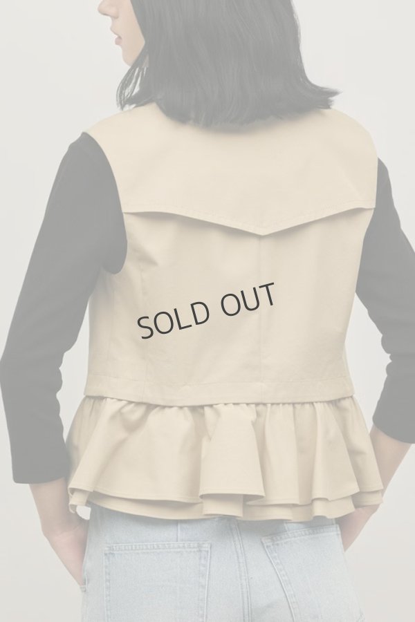 画像9: グレースコンチネンタル｜GRACE CONTINENTAL ダイアグラム DIAGRAM  ペプラムトレンチベスト{-BFS} (9)