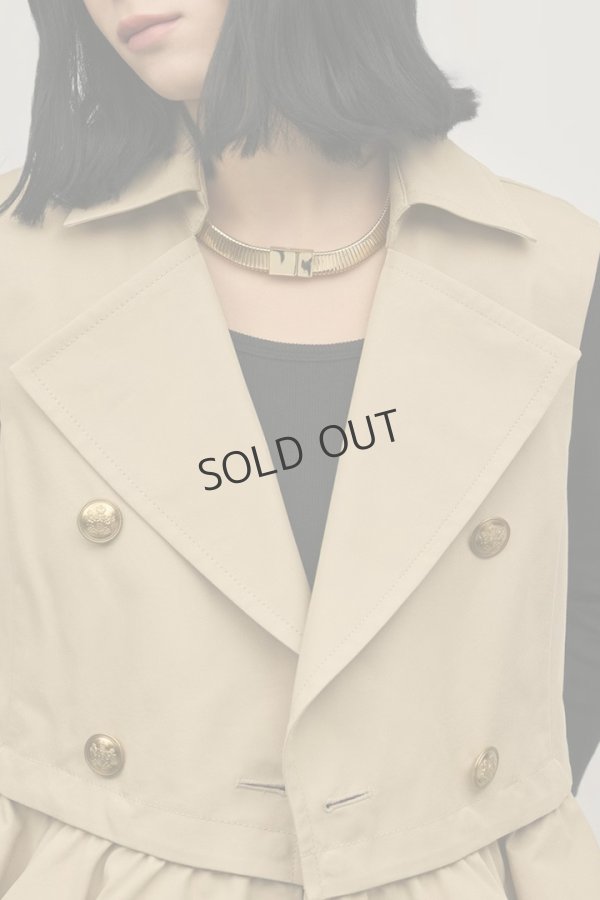 画像10: グレースコンチネンタル｜GRACE CONTINENTAL ダイアグラム DIAGRAM  ペプラムトレンチベスト{-BFS} (10)