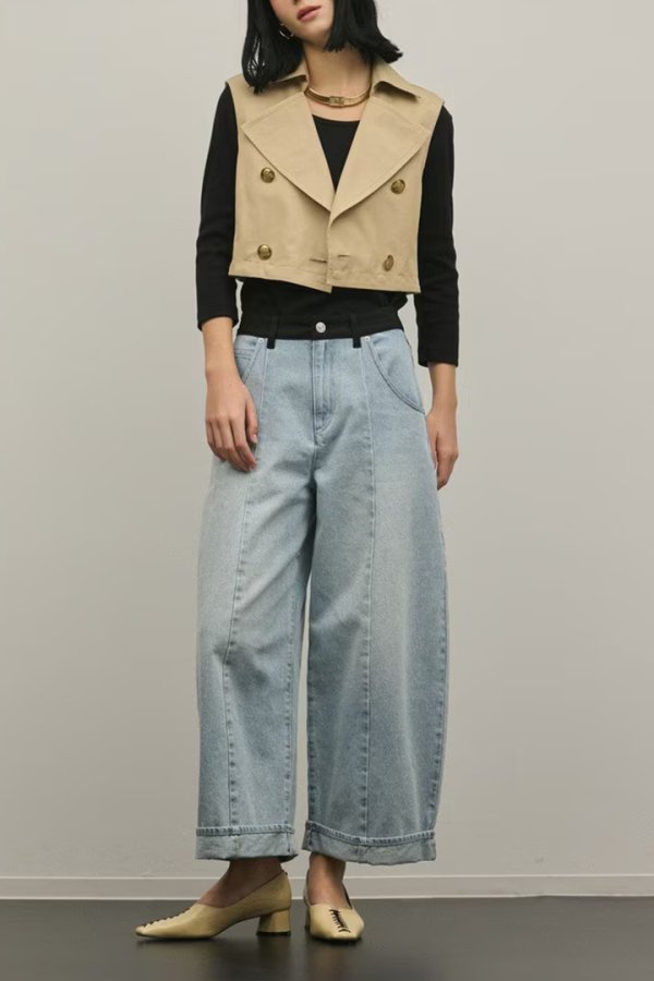 画像14: ★取り寄せリクエスト注文受付中★ グレースコンチネンタル｜GRACE CONTINENTAL ダイアグラム DIAGRAM  ペプラムトレンチベスト{-BFS} (14)