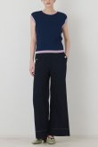 画像2: グレースコンチネンタル｜GRACE CONTINENTAL ダイアグラム DIAGRAM  シャンブレーマリンパンツ{-BFA} (2)