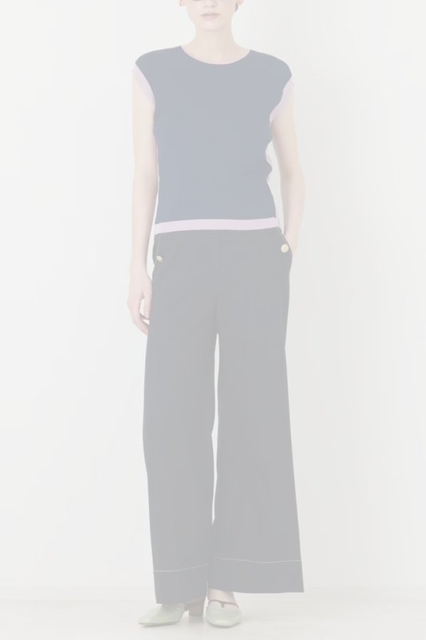 画像2: グレースコンチネンタル｜GRACE CONTINENTAL ダイアグラム DIAGRAM  シャンブレーマリンパンツ{-BFA} (2)