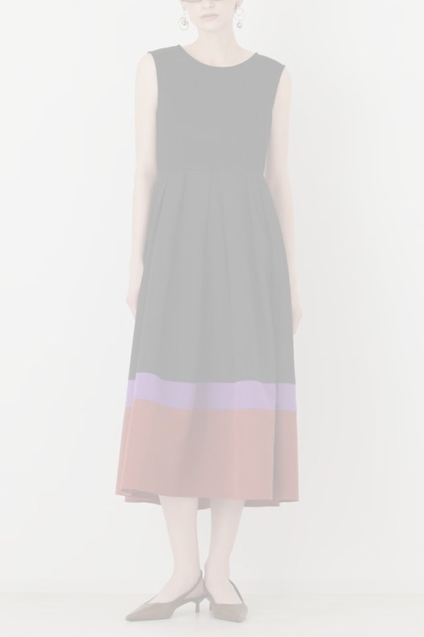 画像1: グレースコンチネンタル｜GRACE CONTINENTAL ダイアグラム DIAGRAM  カットソーコンビワンピース{-BFA} (1)