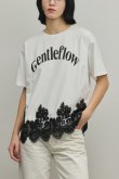 画像1: グレースコンチネンタル｜GRACE CONTINENTAL ダイアグラム DIAGRAM  レースヘムロゴTシャツ{-BFS} (1)