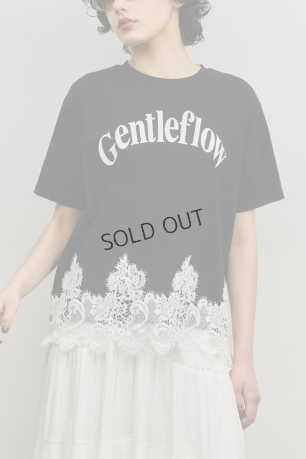 画像1: グレースコンチネンタル｜GRACE CONTINENTAL ダイアグラム DIAGRAM  レースヘムロゴTシャツ{-BFS} (1)