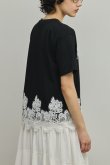 画像3: グレースコンチネンタル｜GRACE CONTINENTAL ダイアグラム DIAGRAM  レースヘムロゴTシャツ{-BFS} (3)