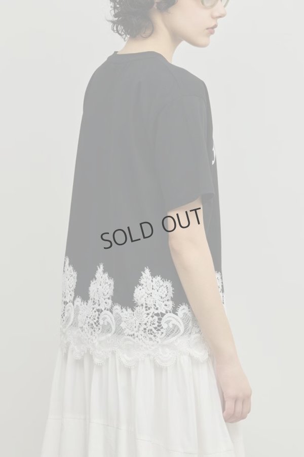 画像3: グレースコンチネンタル｜GRACE CONTINENTAL ダイアグラム DIAGRAM  レースヘムロゴTシャツ{-BFS} (3)