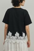 画像4: グレースコンチネンタル｜GRACE CONTINENTAL ダイアグラム DIAGRAM  レースヘムロゴTシャツ{-BFS} (4)