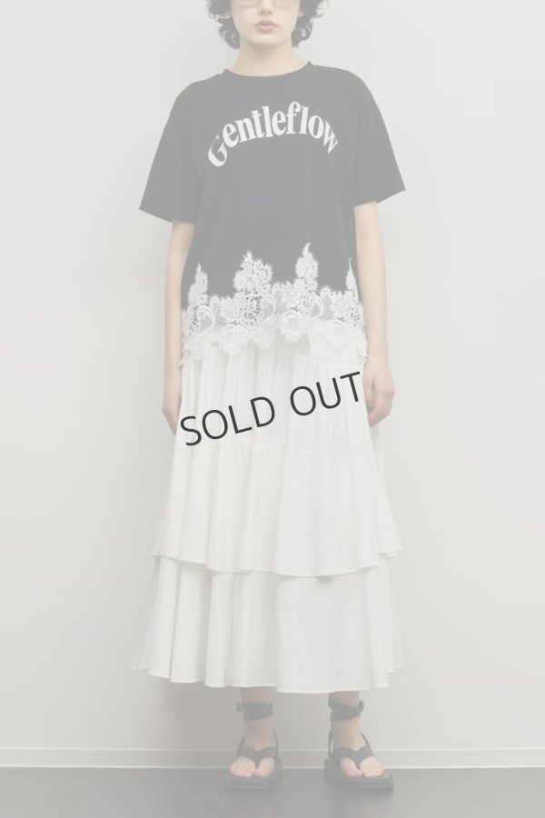 画像5: グレースコンチネンタル｜GRACE CONTINENTAL ダイアグラム DIAGRAM  レースヘムロゴTシャツ{-BFS} (5)