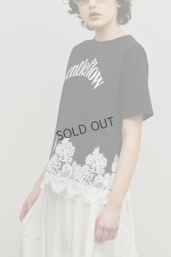 画像6: グレースコンチネンタル｜GRACE CONTINENTAL ダイアグラム DIAGRAM  レースヘムロゴTシャツ{-BFS} (6)
