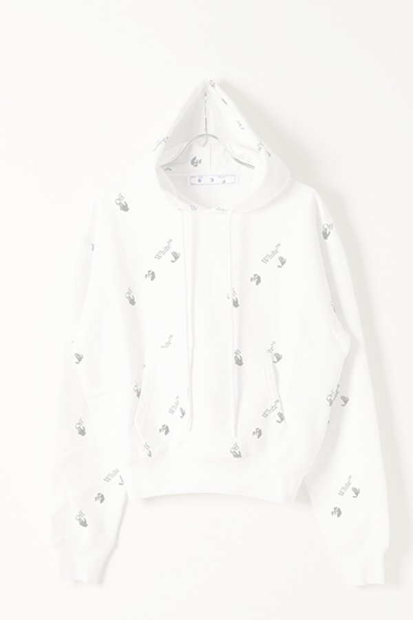 画像1:  {SOLD} Off-white オフホワイト OW ALLOVER OVER HOODIE{0MBB037R21FLE008WT-BAS} (1)
