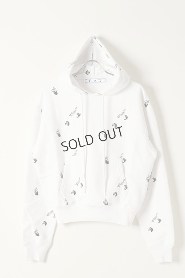 画像1: {SOLD}Off-white オフホワイト OW ALLOVER OVER HOODIE{0MBB037R21FLE008WT-BAS} (1)