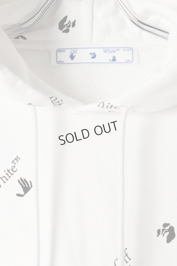 画像2: {SOLD}Off-white オフホワイト OW ALLOVER OVER HOODIE{0MBB037R21FLE008WT-BAS} (2)