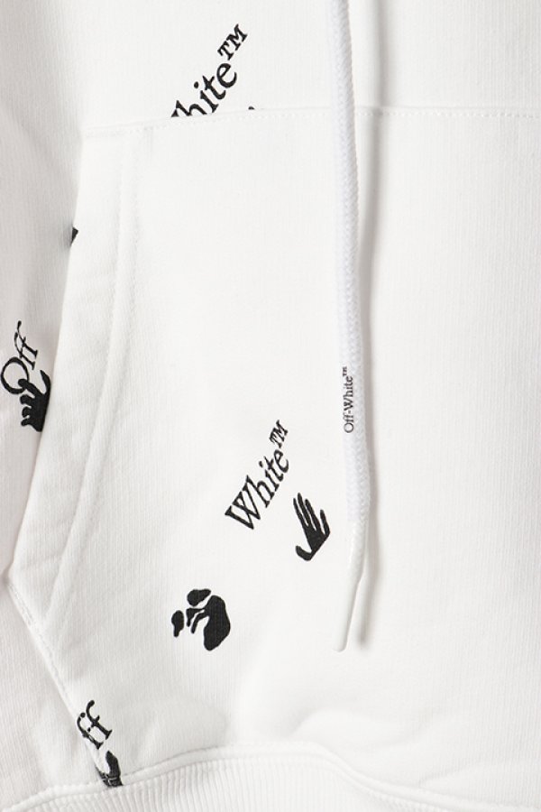 画像3: 【 30%OFF セール69,300円→48,510円】 Off-white オフホワイト OW ALLOVER OVER HOODIE{0MBB037R21FLE008WT-BAS} (3)