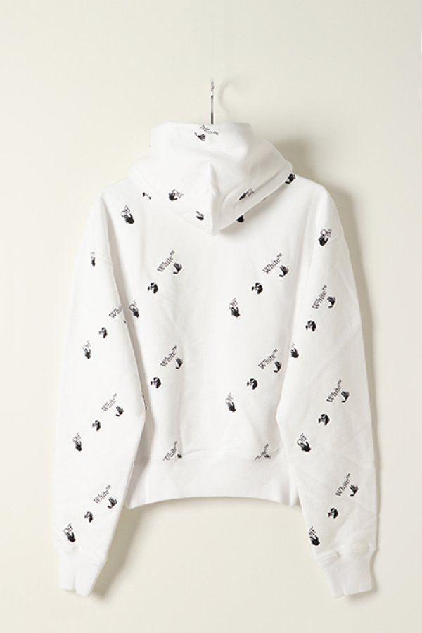 画像5: 【 30%OFF セール69,300円→48,510円】 Off-white オフホワイト OW ALLOVER OVER HOODIE{0MBB037R21FLE008WT-BAS} (5)