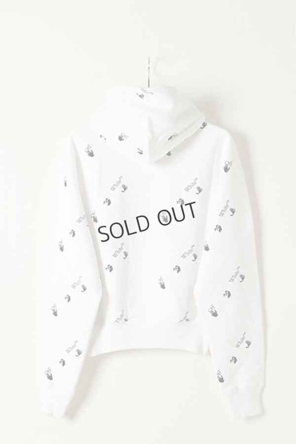 画像5: {SOLD}Off-white オフホワイト OW ALLOVER OVER HOODIE{0MBB037R21FLE008WT-BAS} (5)
